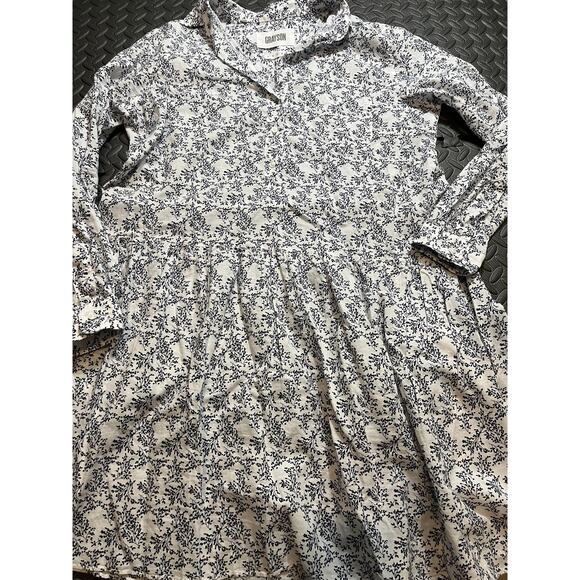Grayson Frank & Eileen The Changemaker Dress Blue White Long Sleeve Sz 3 Medium - Picture 2 of 10